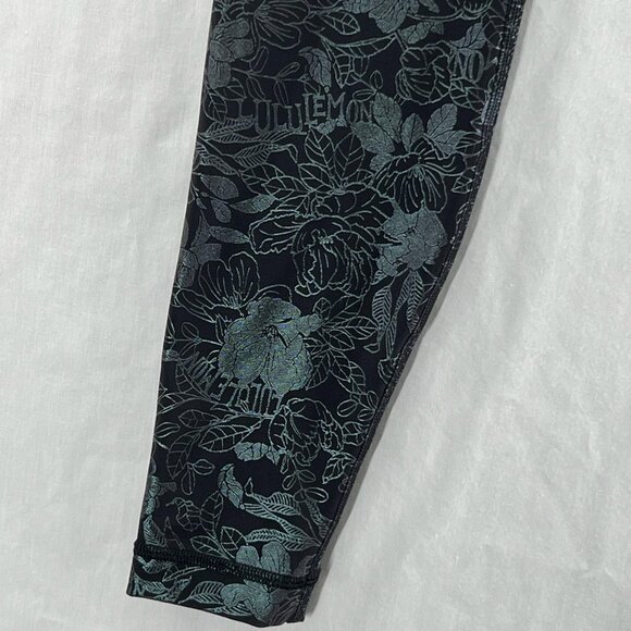 Lululemon Wunder Under Hi-Rise Tight Women 4 Stretch Breathable Black Iridescent - Picture 10 of 14